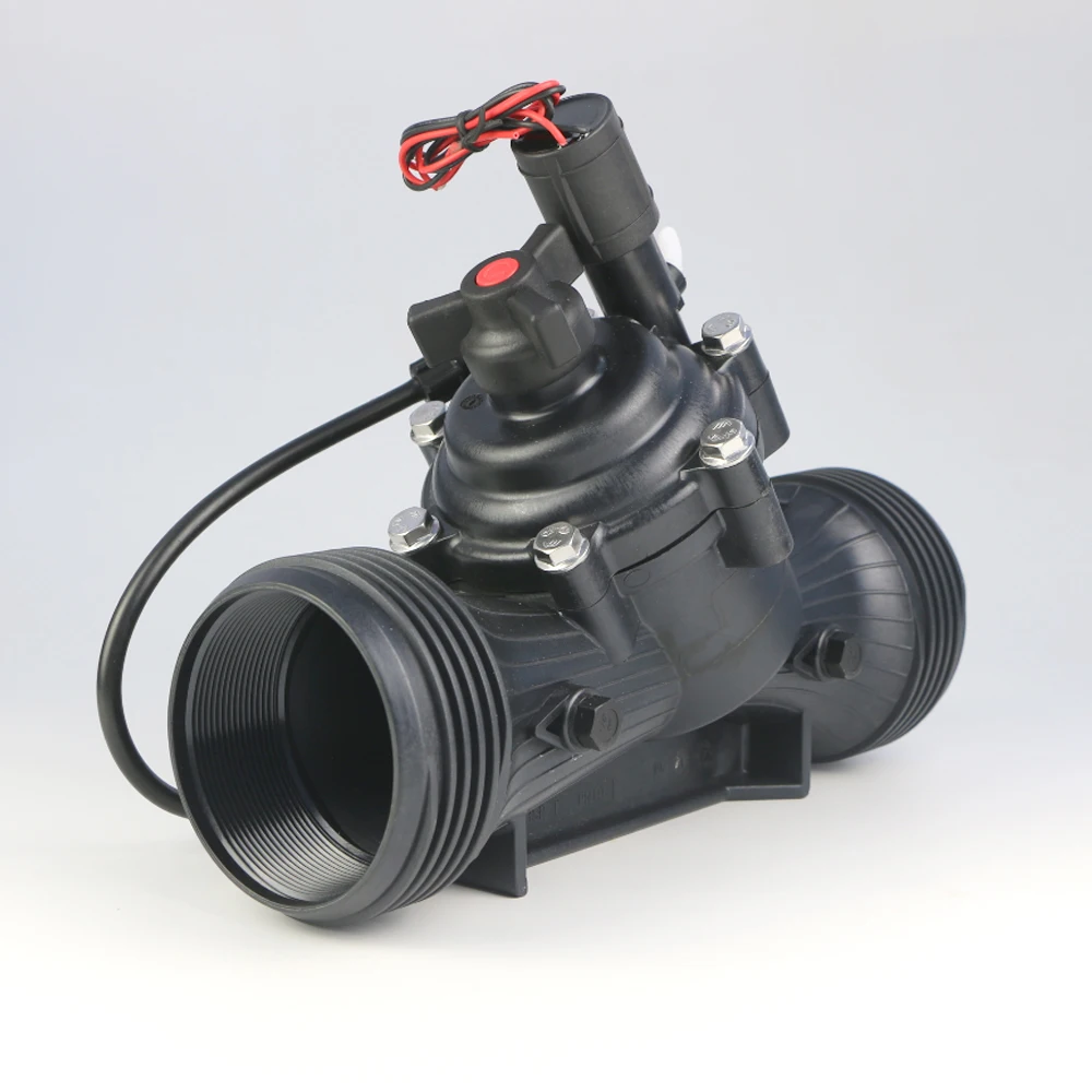 Válvula solenoide 12V AC com controle de vazão 2" para irrigação agrícola automática
