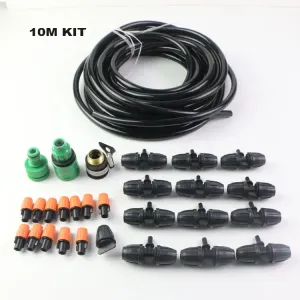 פיית ערפול כתומה IRRINEX, טפטפת וראשי מיקרו-ריסוס בספיקה מתכווננת עם מחבר T 3, ערכת השקיה בערפול ובטפטוף