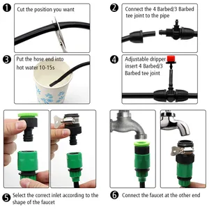 Immagine dei componenti di IRRINEX 100 ft Kit di sistema di irrigazione a goccia 6