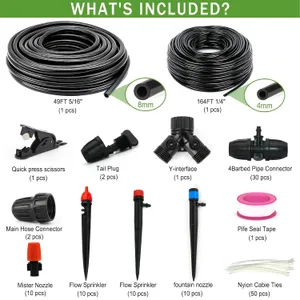 Kit sistema di irrigazione a goccia IRRINEX 100 ft 213FT, vista dell'opzione 5