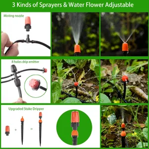 Immagine dei componenti di Kit di nebulizzazione e raffrescamento del giardino IRRINEX da 147 ft 4