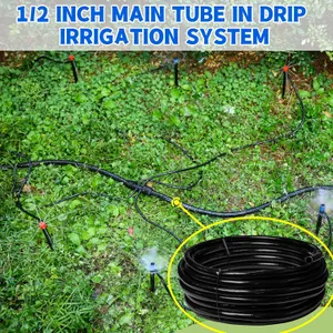 Vista dell’opzione 5 del kit IRRINEX 120 sq ft per sistema di irrigazione a goccia, con tubo principale 50FT 1/2"