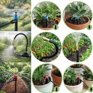 Imagem dos componentes de IRRINEX 240 ft Kit de sistema de irrigação por gotejamento 6
